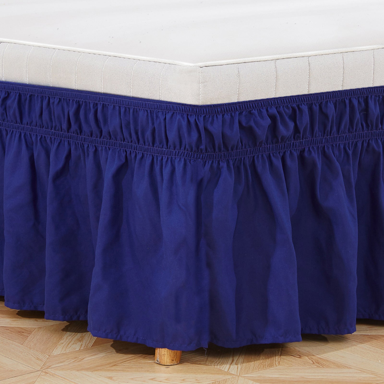 Elastic Ruffles Bed Skirt - Calm Cloud Bedding